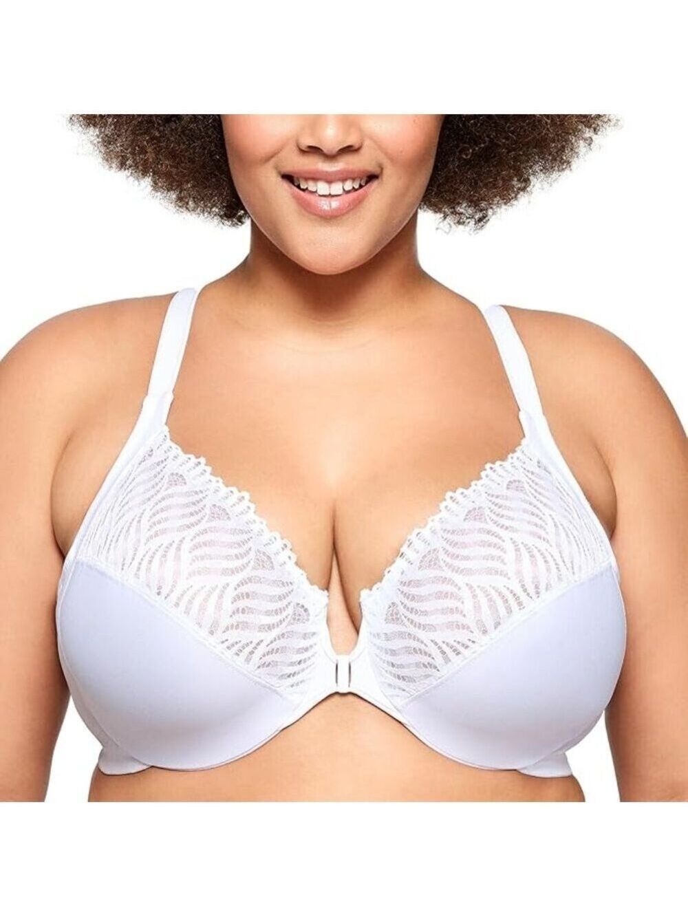 ✨ Glamorise 1246 Plus Size Front-Close T-Back Wonderwire Underwire 48D NWOT